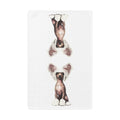 Chinese Crested Dog Waffle Weave Kitchen Towel - Blue Cava