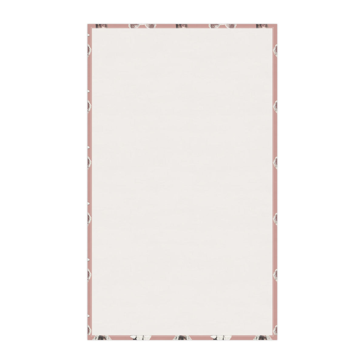 Chinese Crested Linen Kitchen Tea Towel - Blue Cava