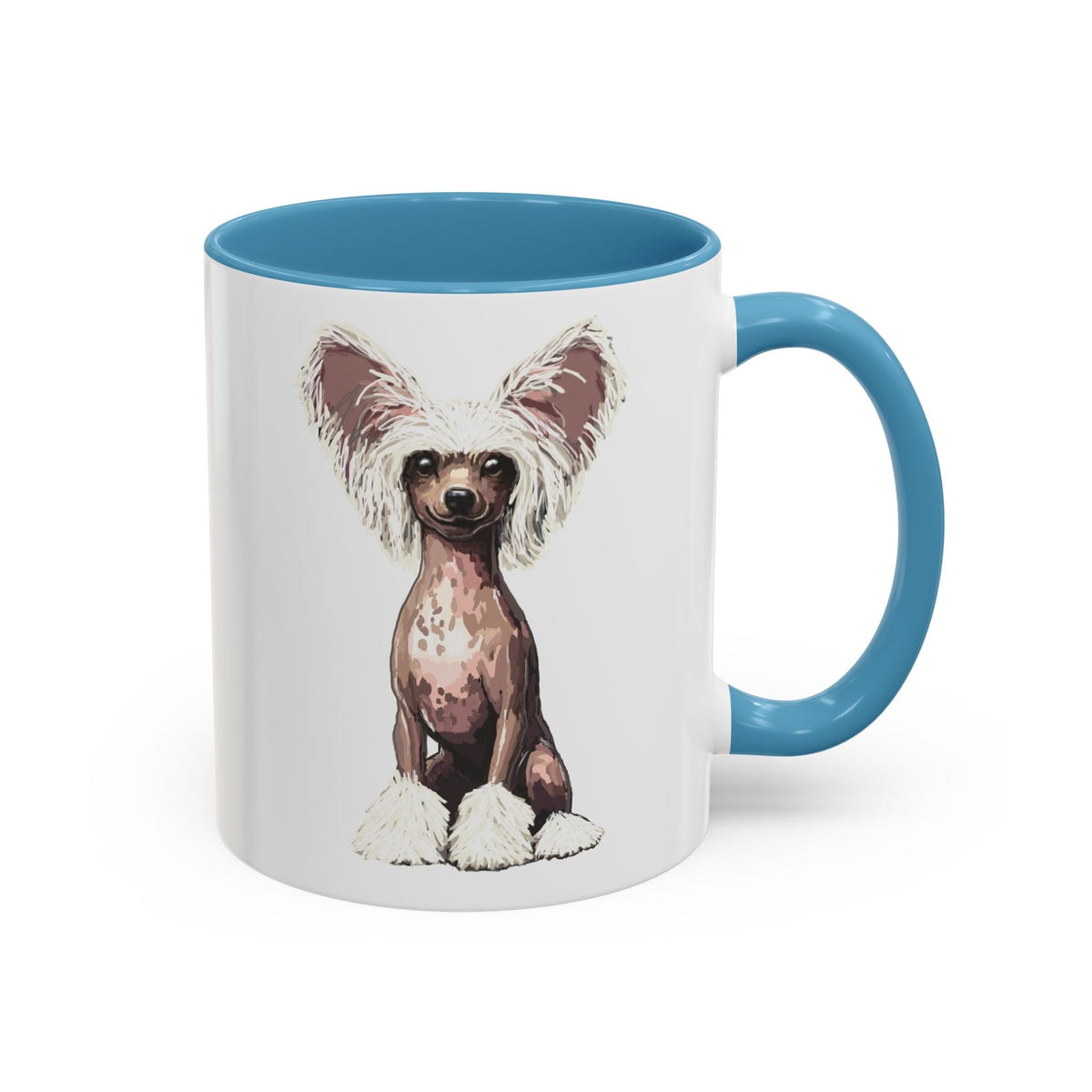 Chinese Crested Two Tone Ceramic Coffee Mug - Blue Cava