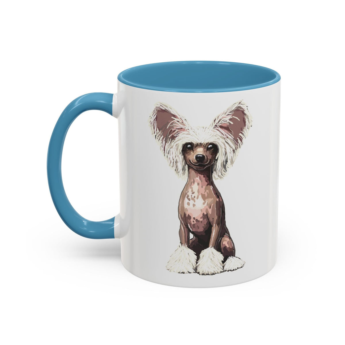 Chinese Crested Two Tone Ceramic Coffee Mug - Blue Cava