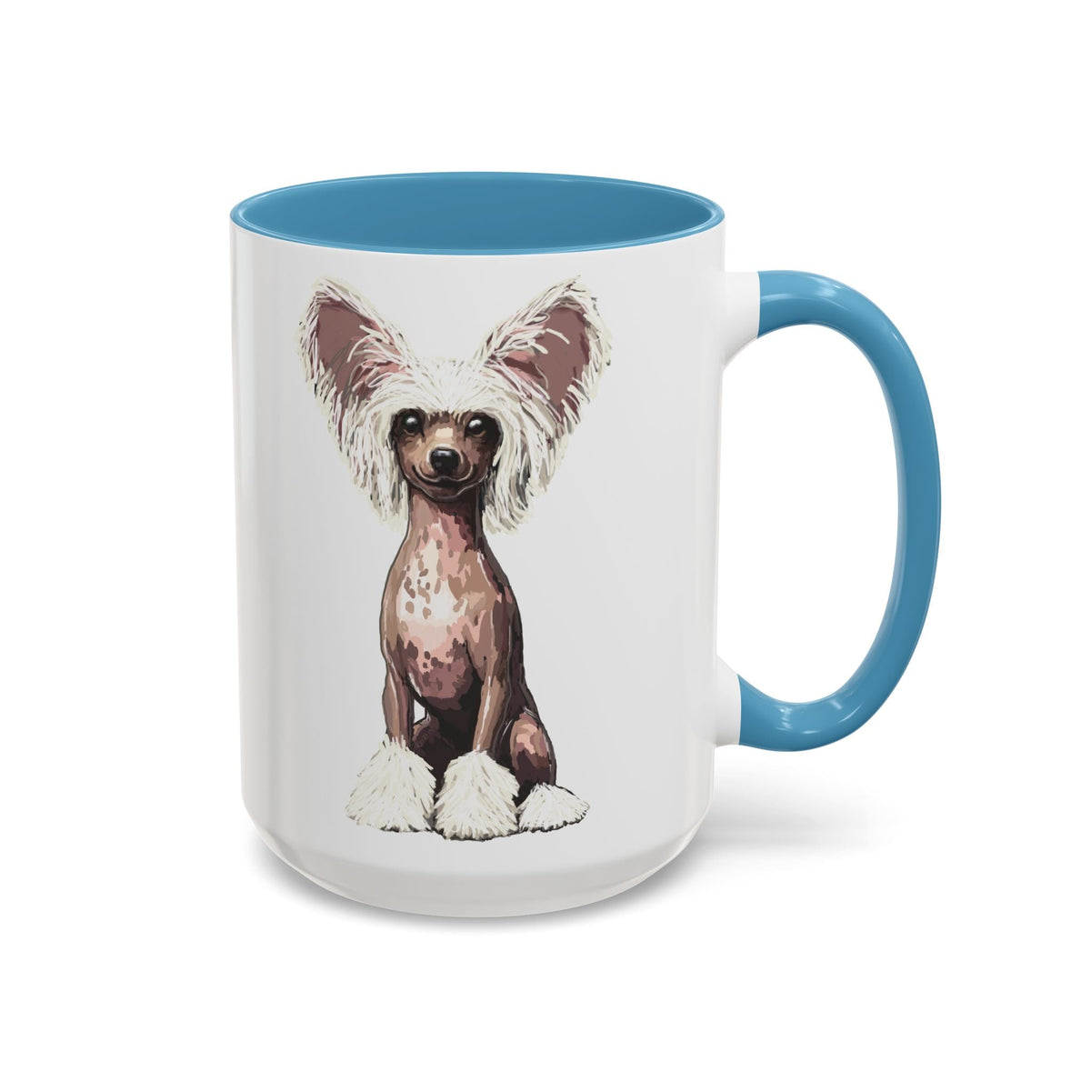 Chinese Crested Two Tone Ceramic Coffee Mug - Blue Cava