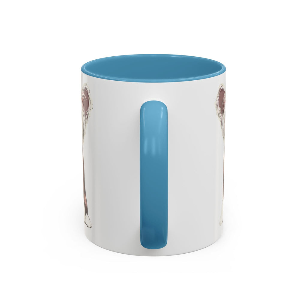 Chinese Crested Two Tone Ceramic Coffee Mug - Blue Cava