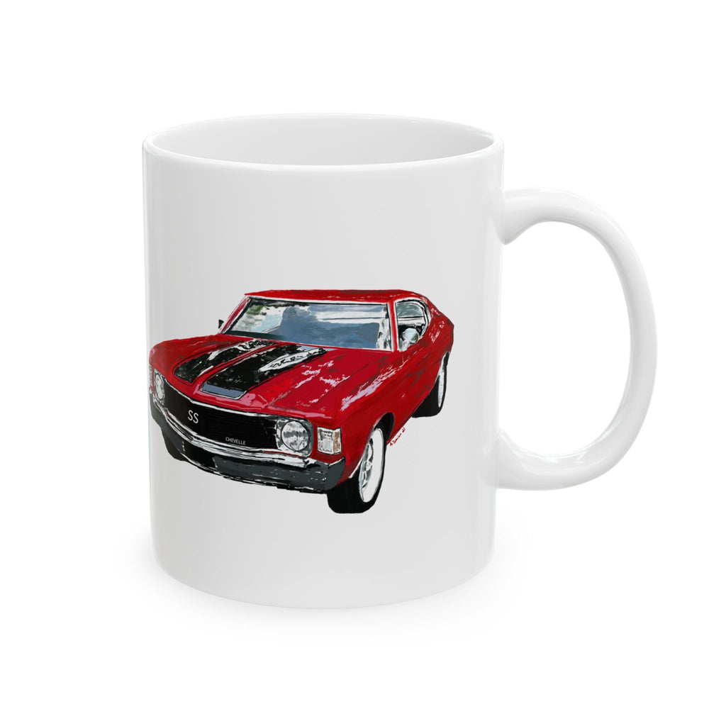 Classic Chevrolet Chevelle 1965 Ceramic Coffee Mug - Blue Cava