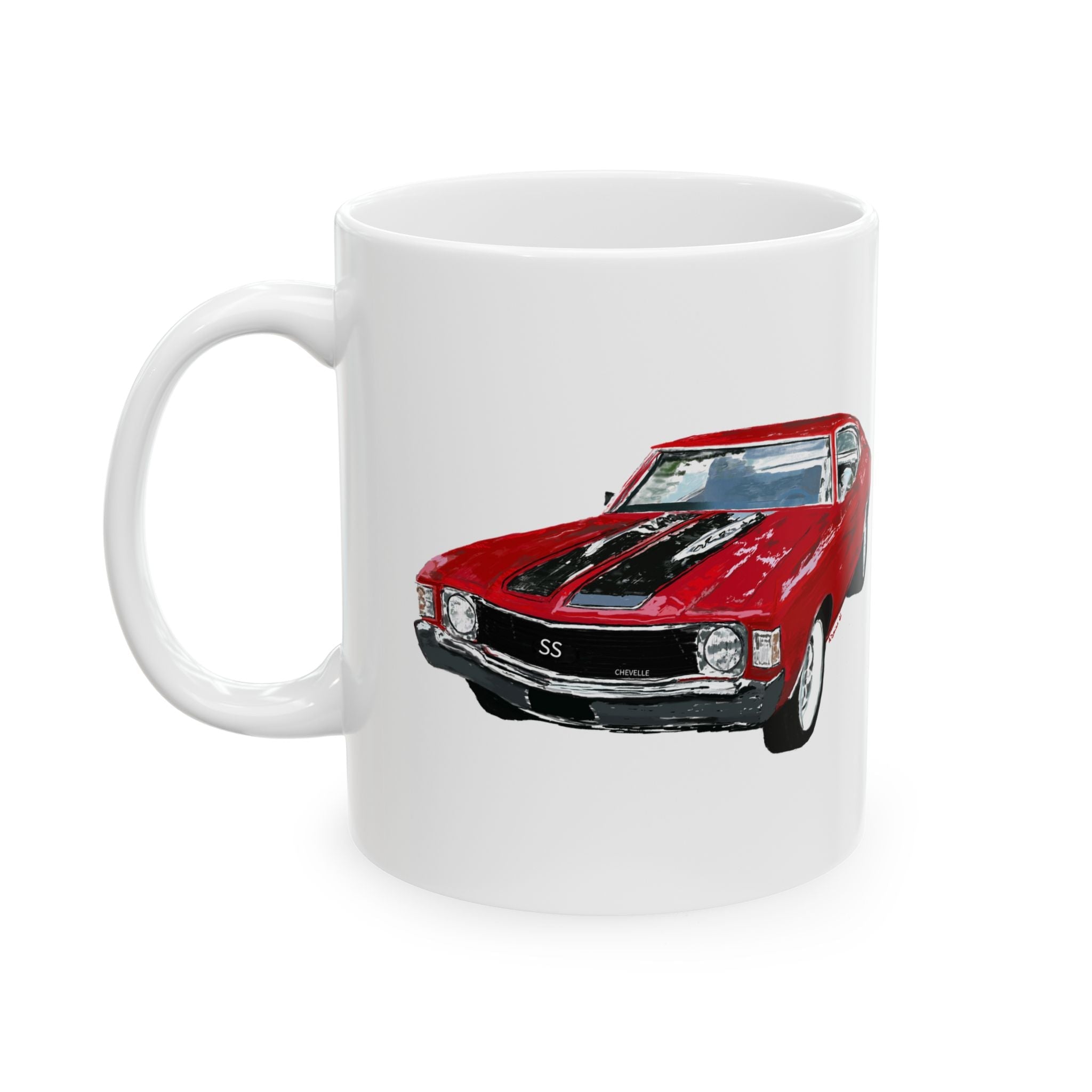 Classic Chevrolet Chevelle 1965 Ceramic Coffee Mug - Blue Cava