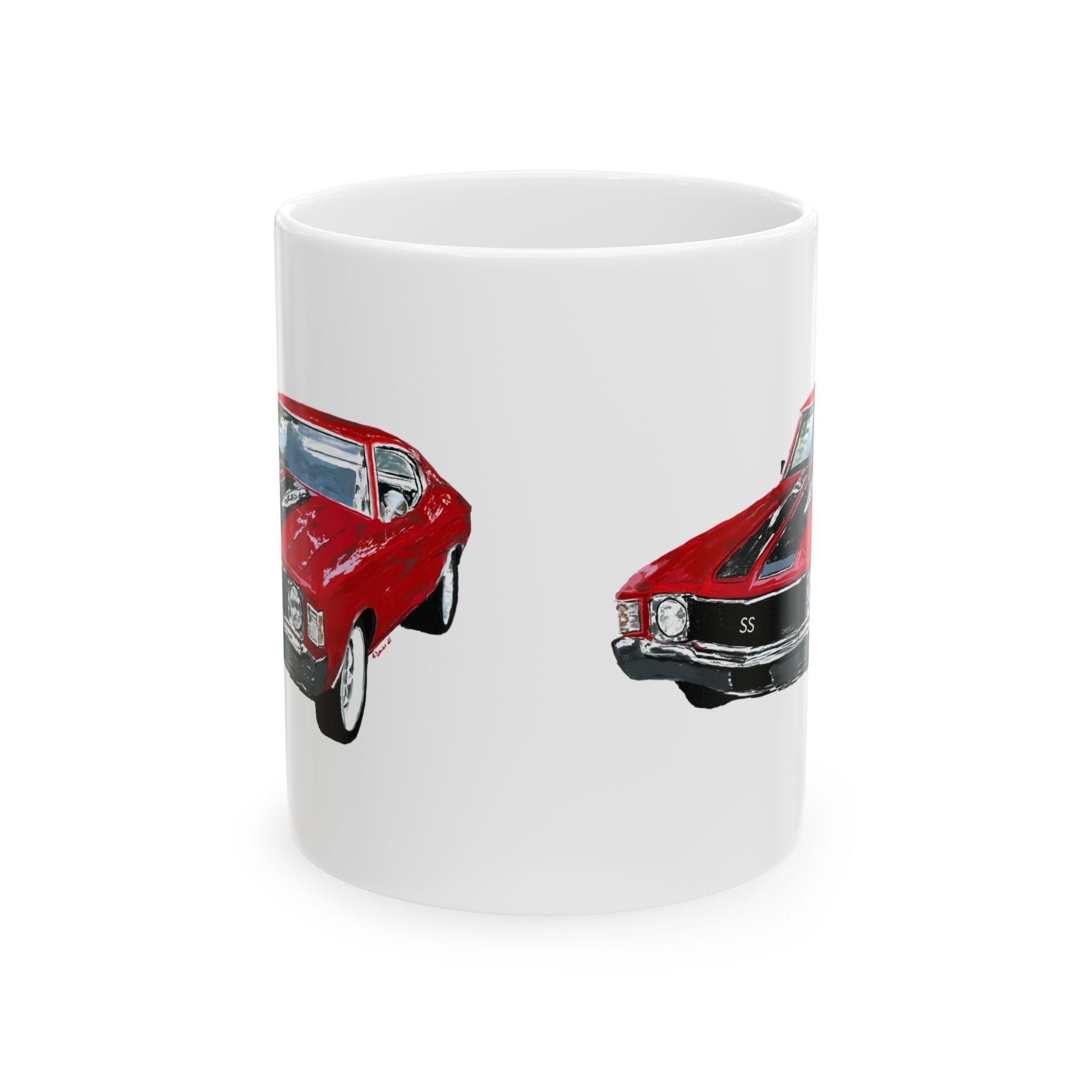 Classic Chevrolet Chevelle 1965 Ceramic Coffee Mug - Blue Cava