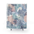 Coastal Coral Shower Curtain - Blue Cava