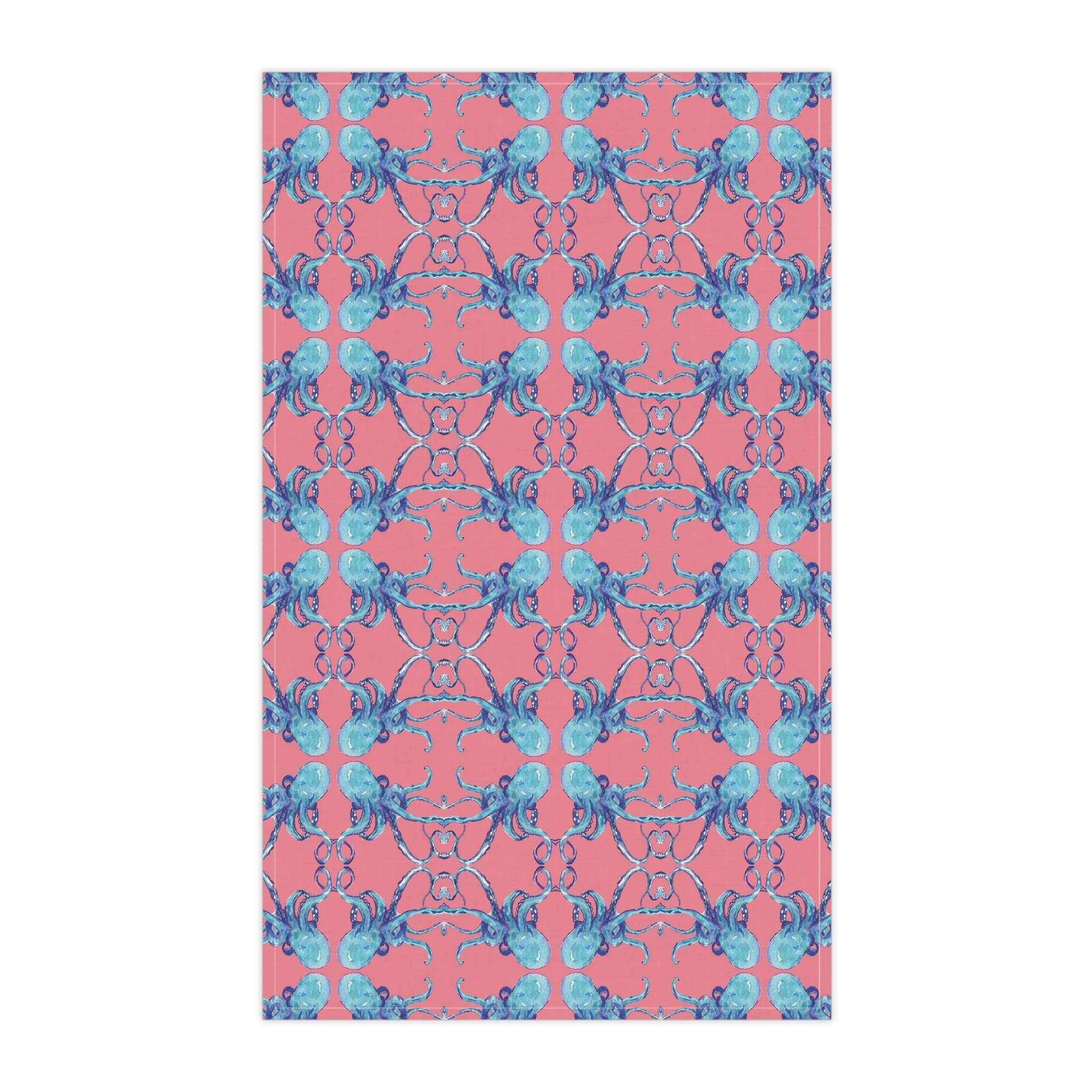 Coastal Octopus Kitchen Tea Towels - Blue Cava