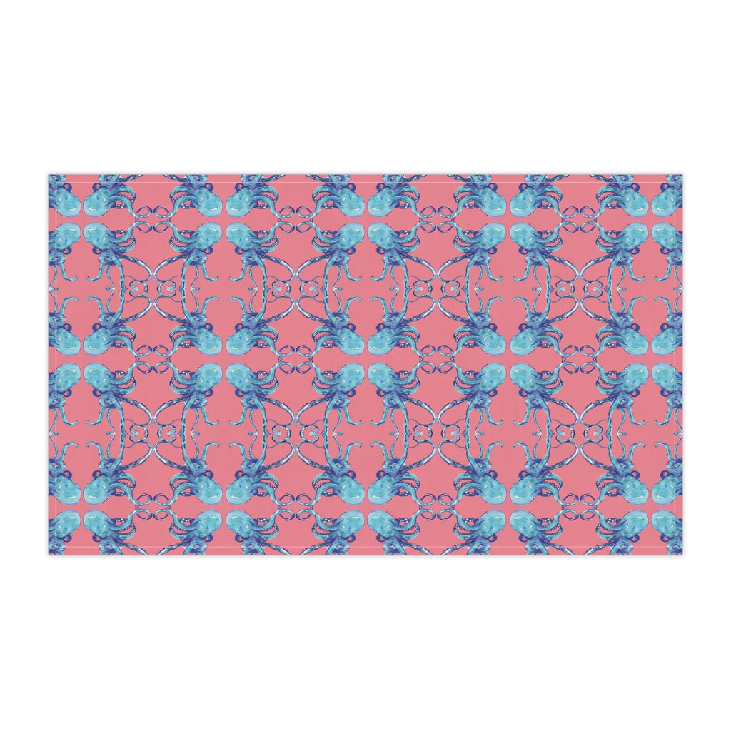 Coastal Octopus Kitchen Tea Towels - Blue Cava