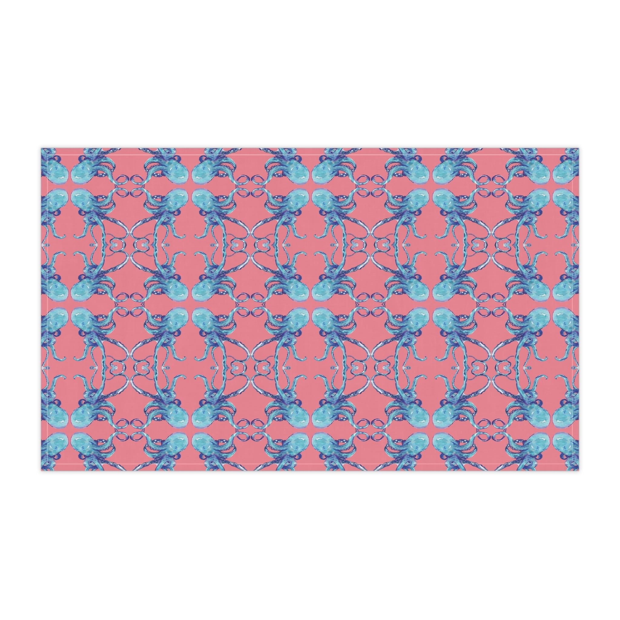 Coastal Octopus Kitchen Tea Towels - Blue Cava