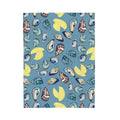 Coastal Oyster Velveteen Plush Blanket - Home Decor, Available in 30 x 40, 50 x 60 or 60 x 80 - Blue Cava
