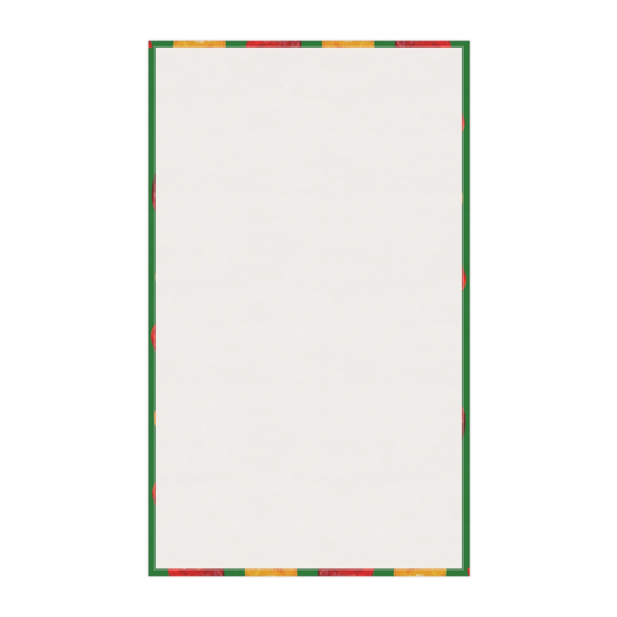 Green Yellow and red, Colorful Bell Pepper Linen Kitchen Tea Towels 18 x 30 available in cotton twill or polyester -Blue Cava