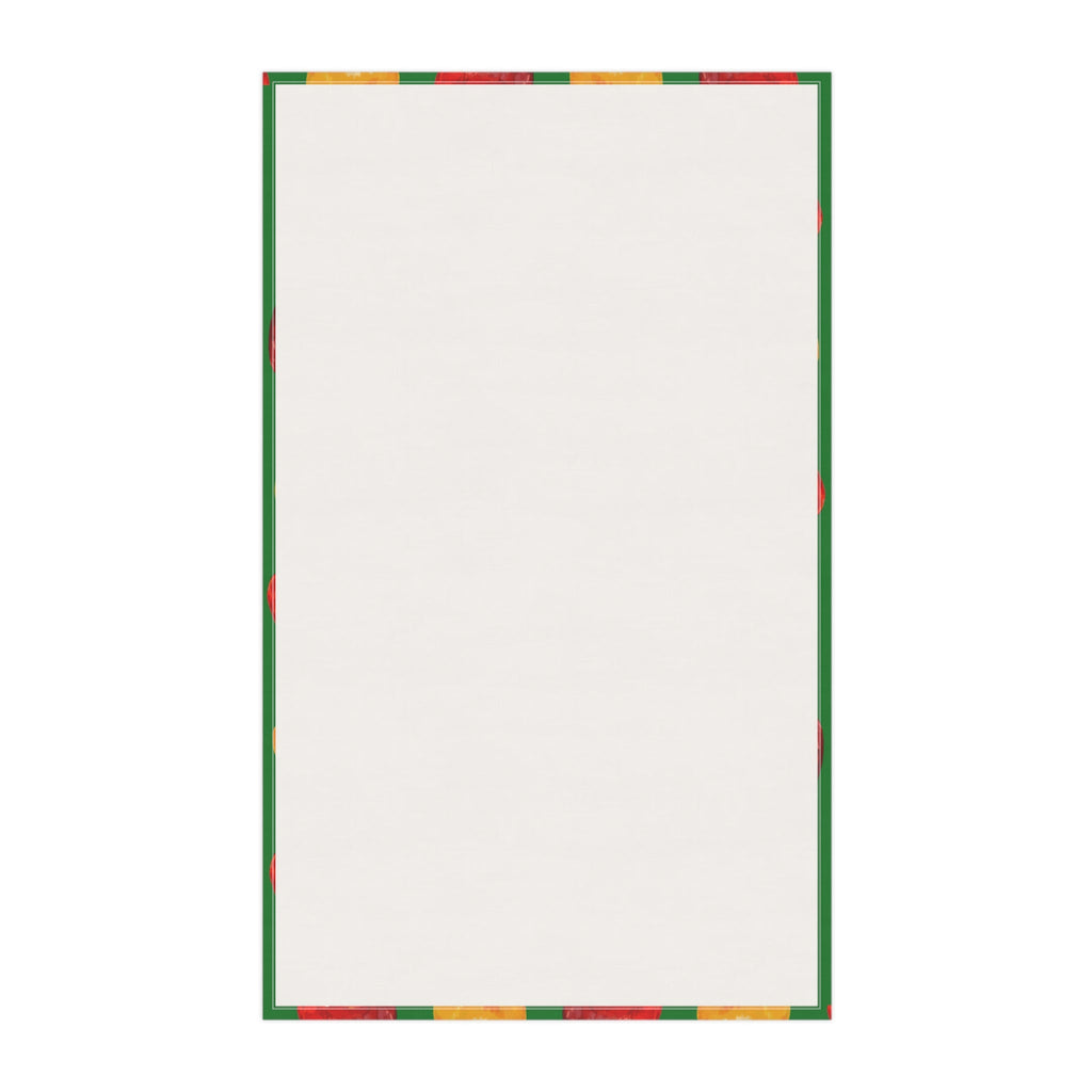 Green Yellow and red, Colorful Bell Pepper Linen Kitchen Tea Towels 18 x 30 available in cotton twill or polyester -Blue Cava