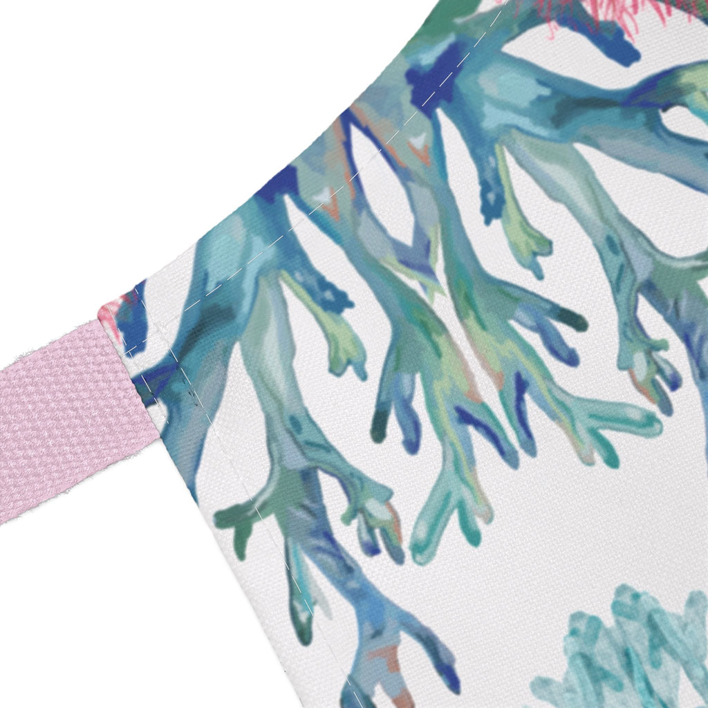 Colorful Coral Kitchen Apron - Artistic Apron - Blue Cava