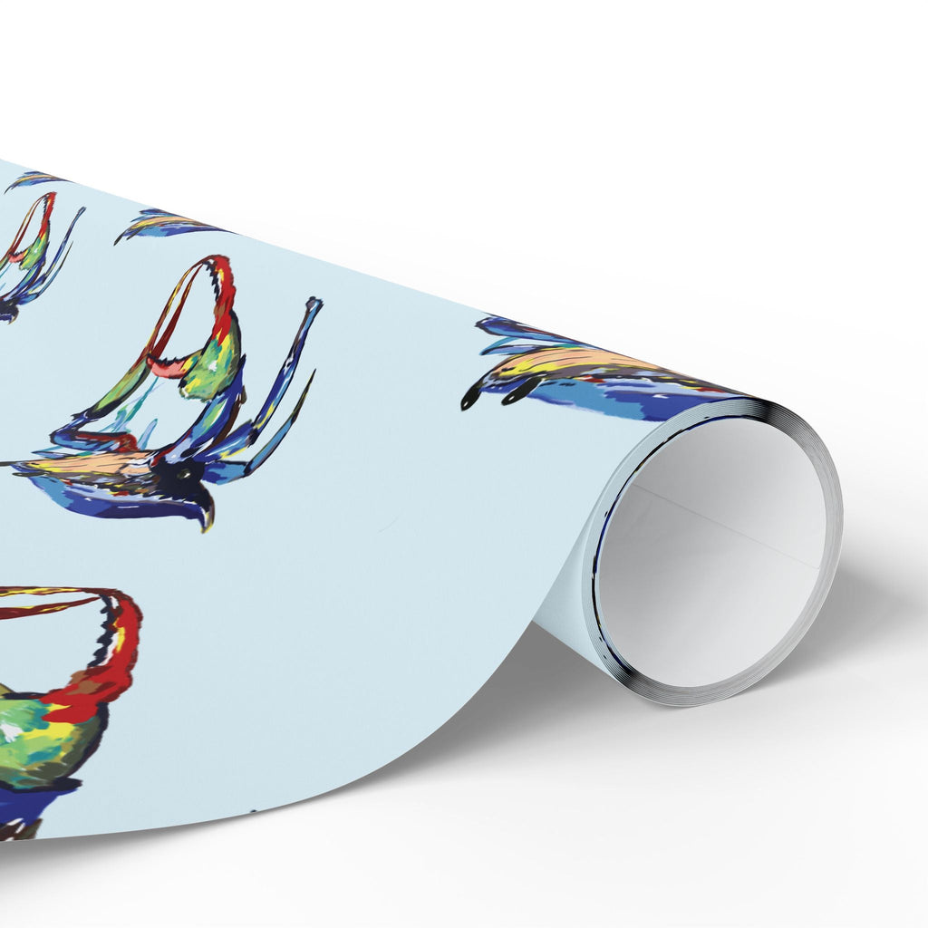 Coastal Colorful Crab Wrapping Paper - Eco Friendly Gift Wrap, in matte or glossy, available in 30 x 36, 30 x 72 or 30 x 180