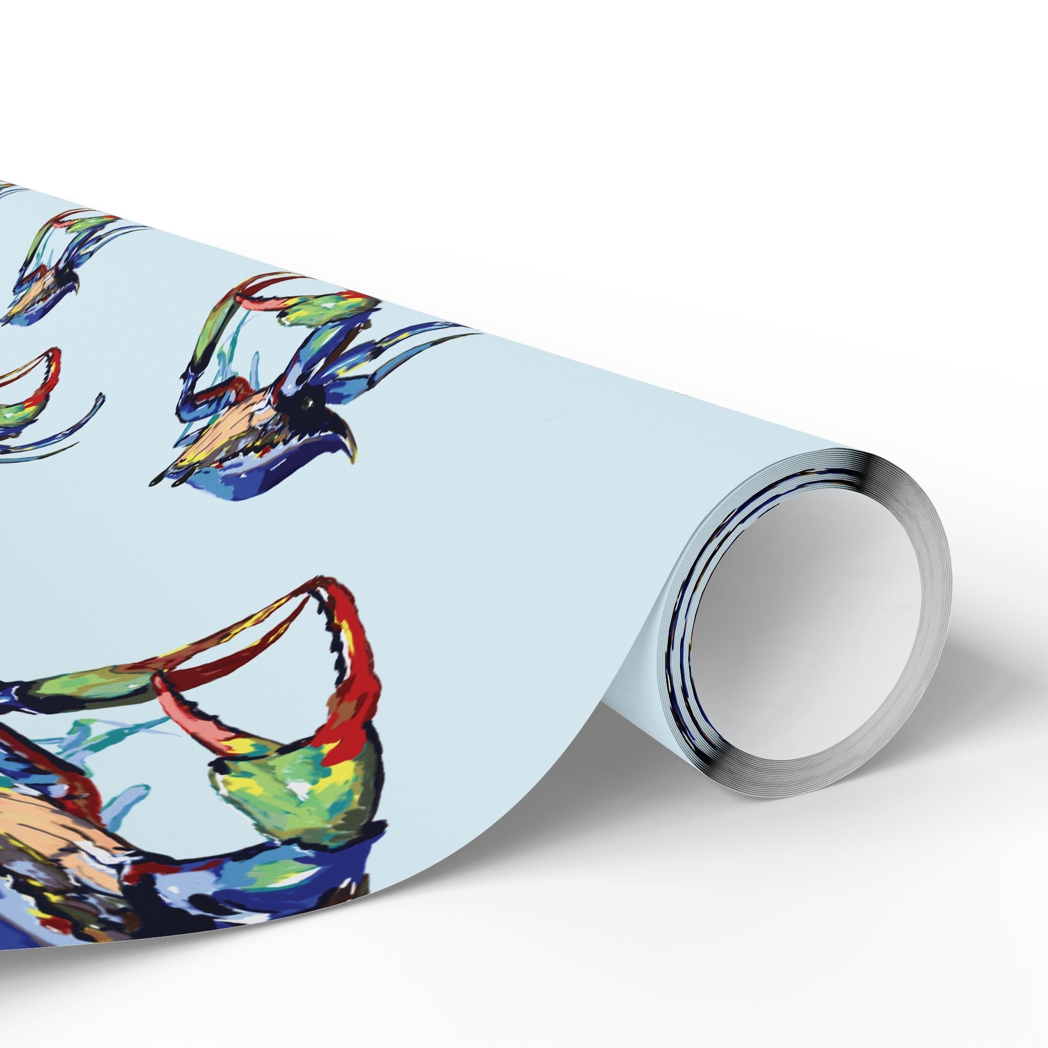 Coastal Colorful Crab Wrapping Paper - Eco Friendly Gift Wrap, in matte or glossy, available in 30 x 36, 30 x 72 or 30 x 180