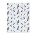 Colorful Hummingbird Fleece Blankets - Blue Cava