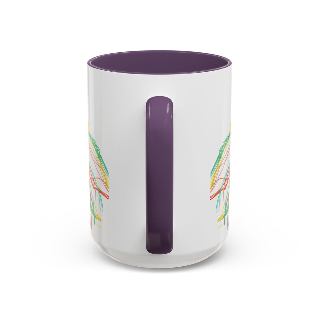 Colorful Jellyfish Accent Coffee Mug - Perfect for Ocean Lovers - Blue Cava