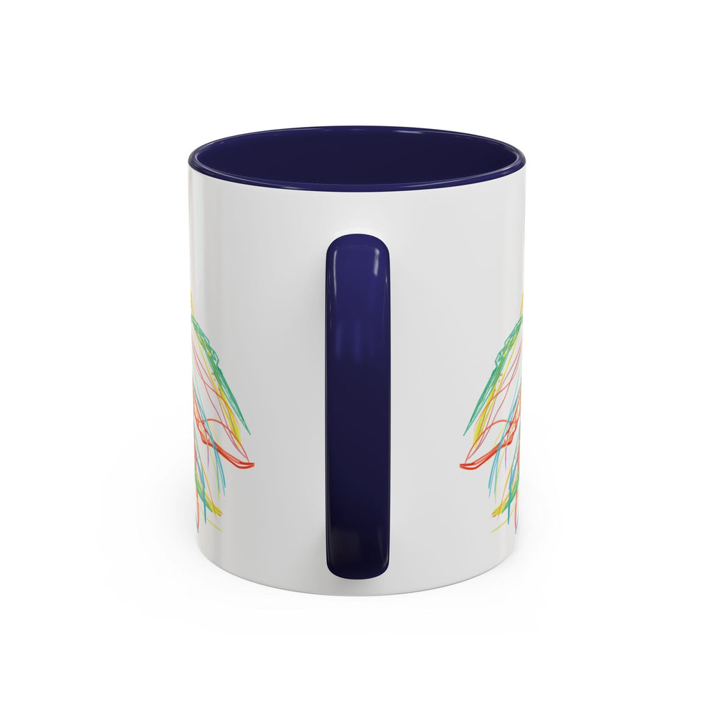 Colorful Jellyfish Accent Coffee Mug - Perfect for Ocean Lovers - Blue Cava