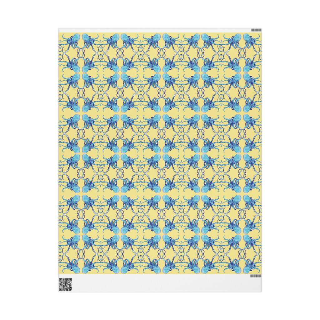 Colorful Octopus Wrapping Paper - Eco - Friendly - Blue Cava