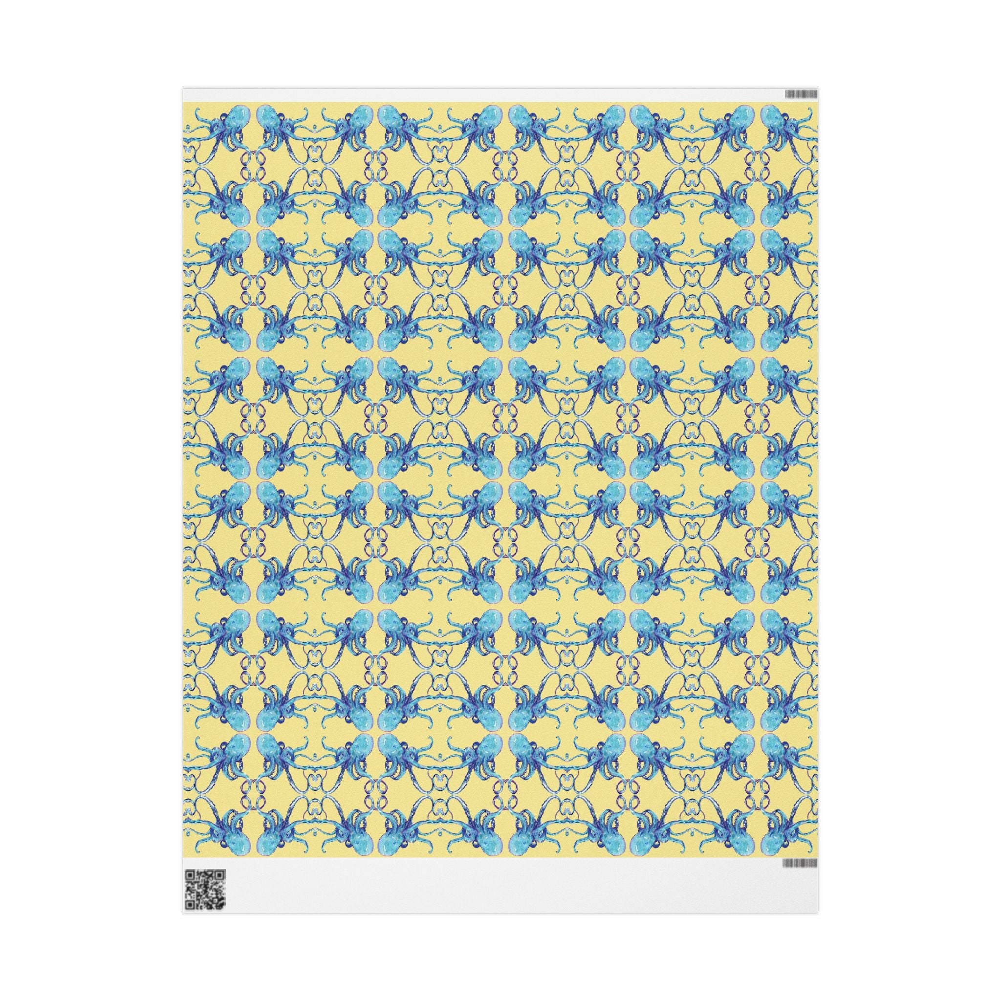 Colorful Octopus Wrapping Paper - Eco - Friendly - Blue Cava