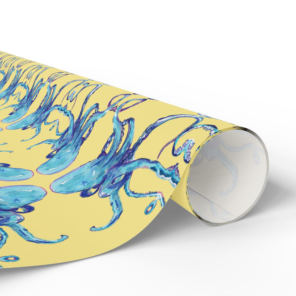 Colorful Octopus Wrapping Paper - Eco - Friendly - Blue Cava
