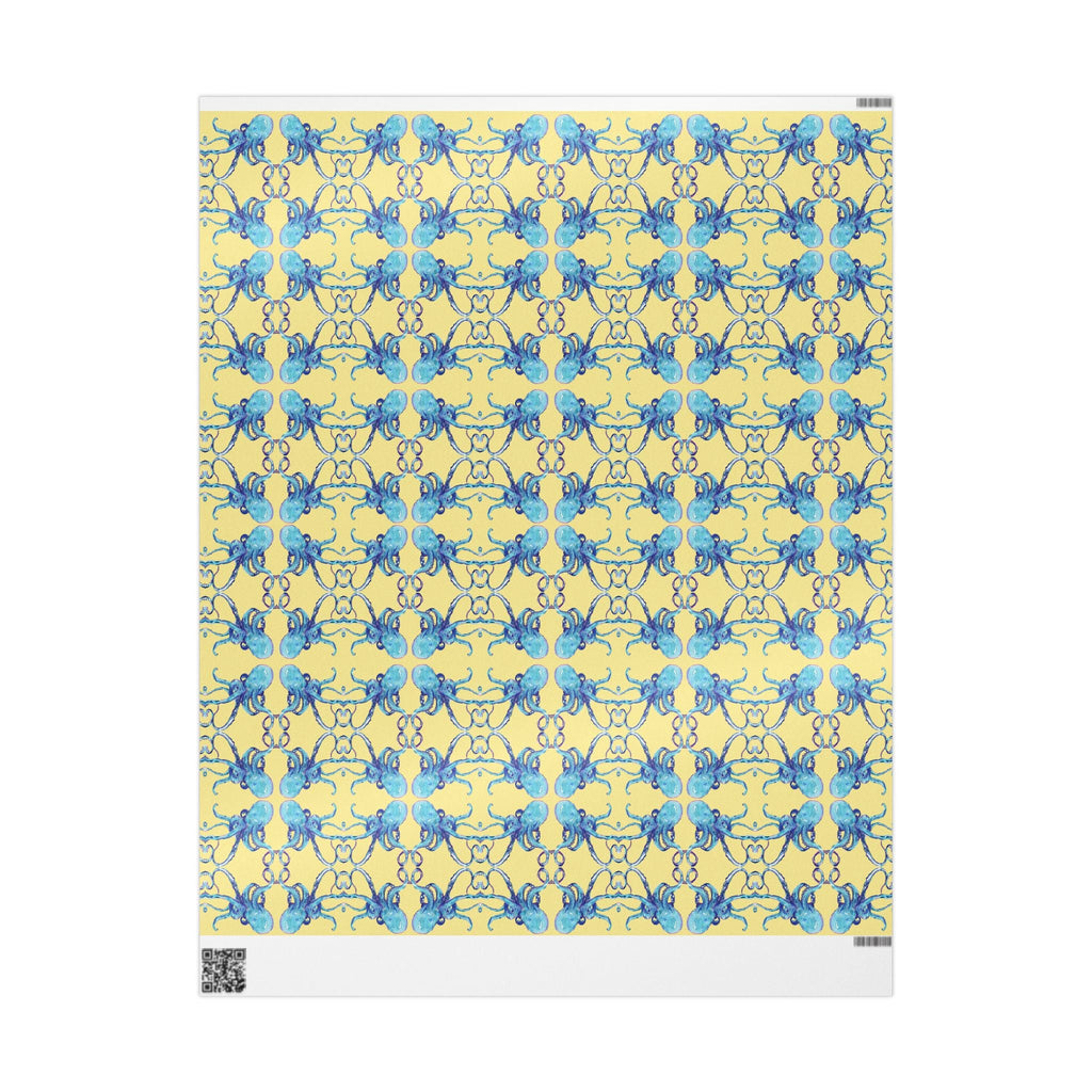 Colorful Octopus Wrapping Paper - Eco - Friendly - Blue Cava