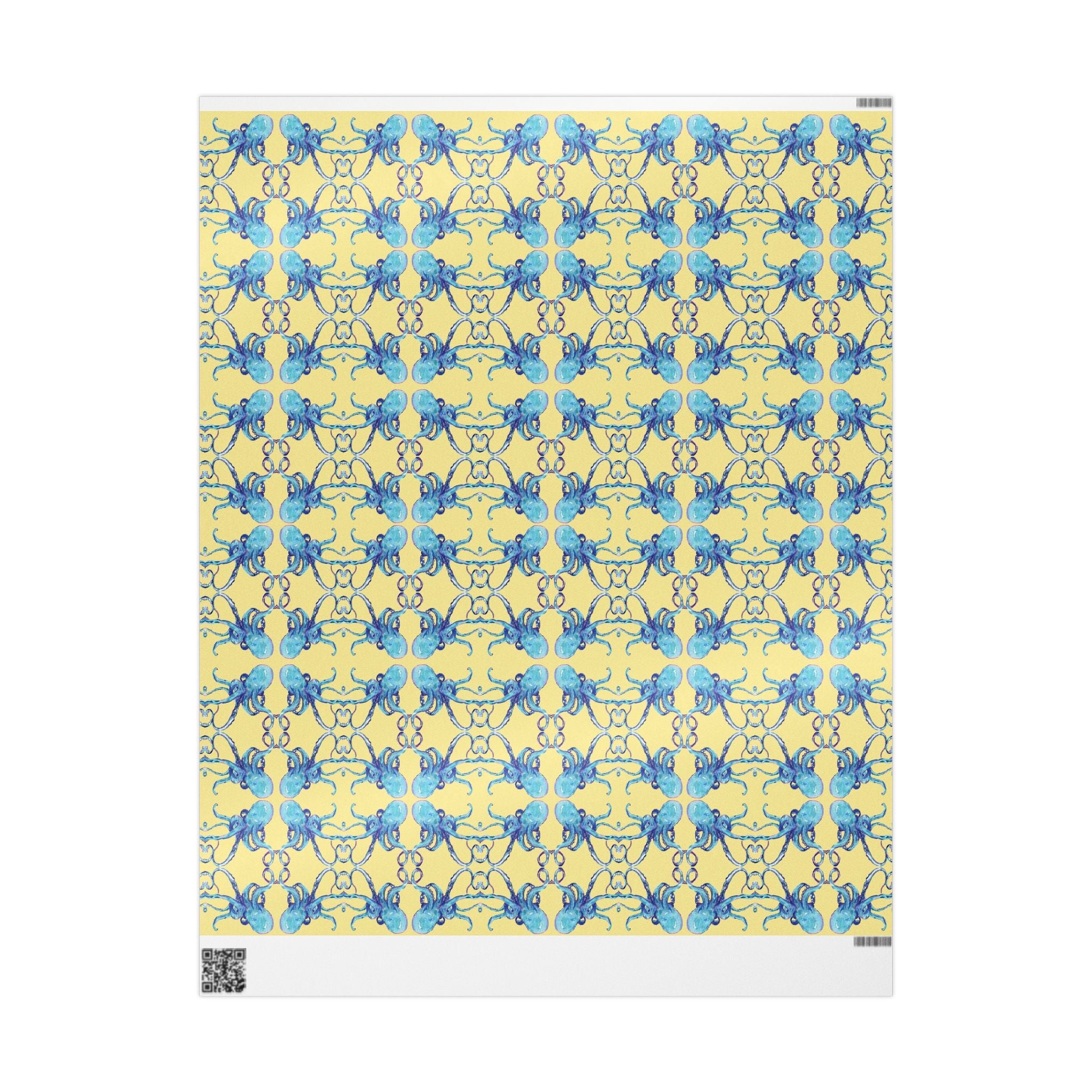 Colorful Octopus Wrapping Paper - Eco - Friendly - Blue Cava