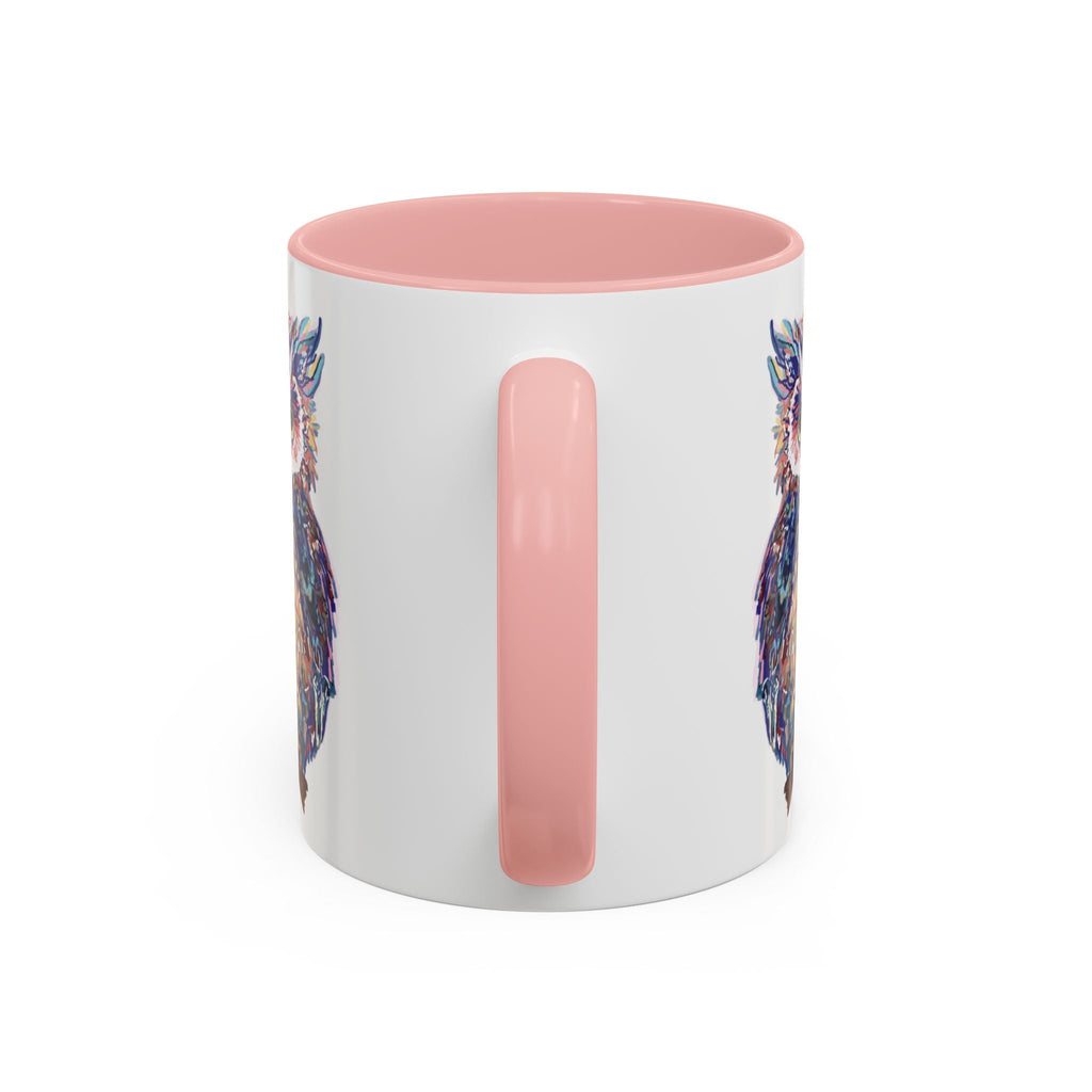 Colorful Owl Two Tone Ceramic Coffee Mugs - Blue Cava
