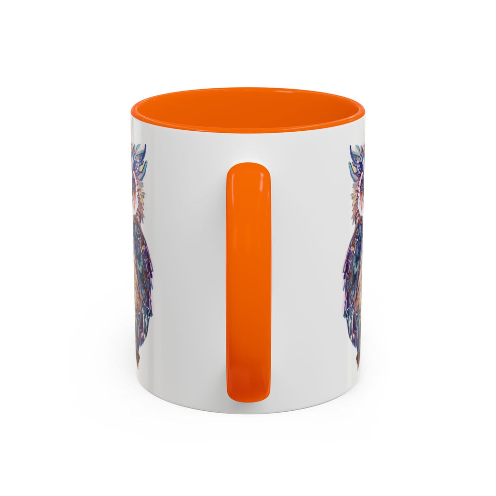Colorful Owl Two Tone Ceramic Coffee Mugs - Blue Cava