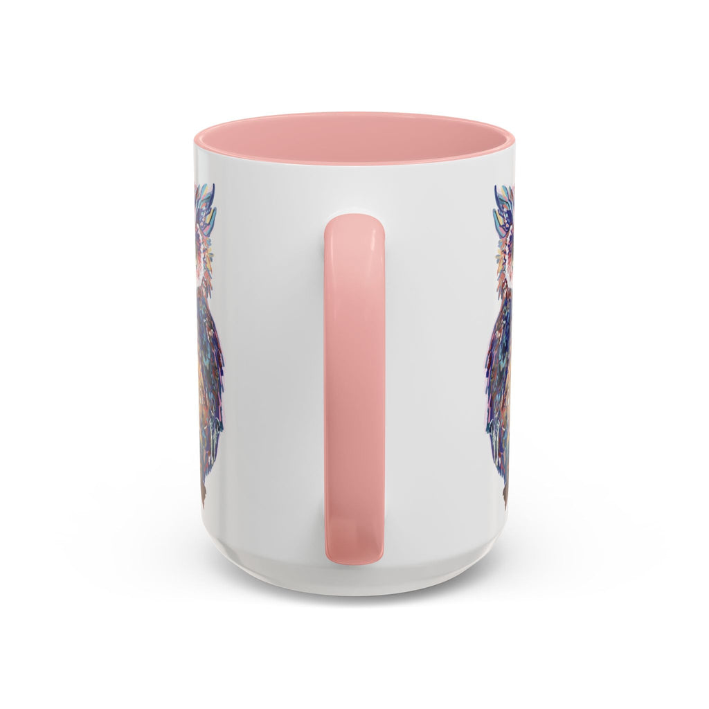 Colorful Owl Two Tone Ceramic Coffee Mugs - Blue Cava