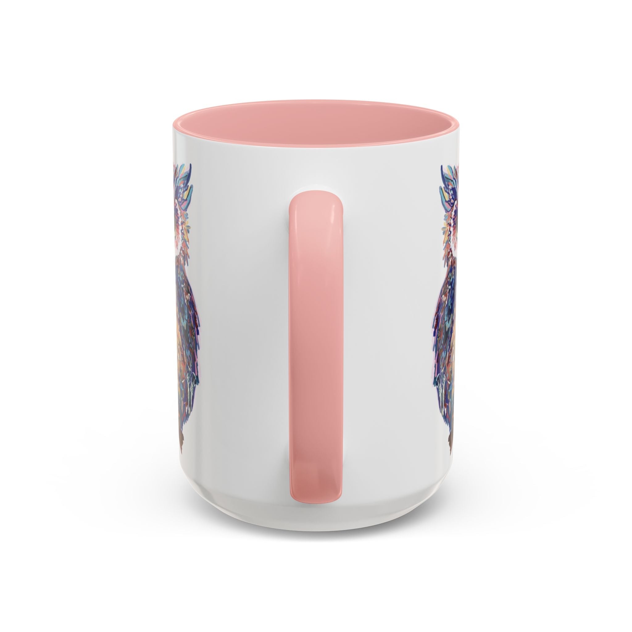 Colorful Owl Two Tone Ceramic Coffee Mugs - Blue Cava