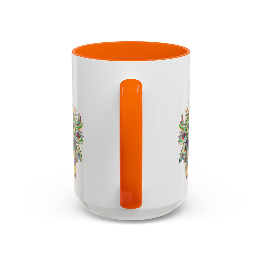 Colorful Peacock Two Tone Ceramic Coffee Mug - Blue Cava