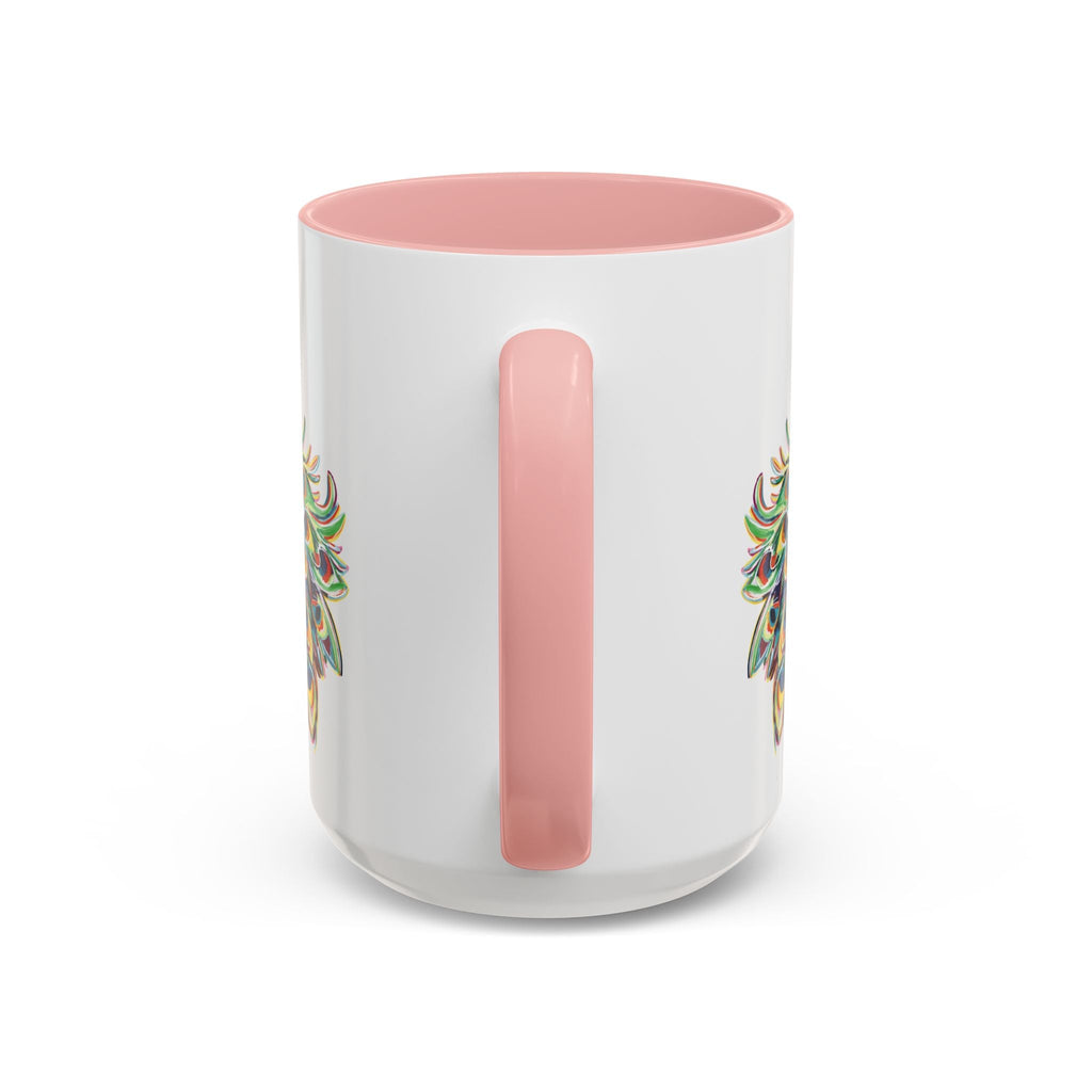 Colorful Peacock Two Tone Ceramic Coffee Mug - Blue Cava