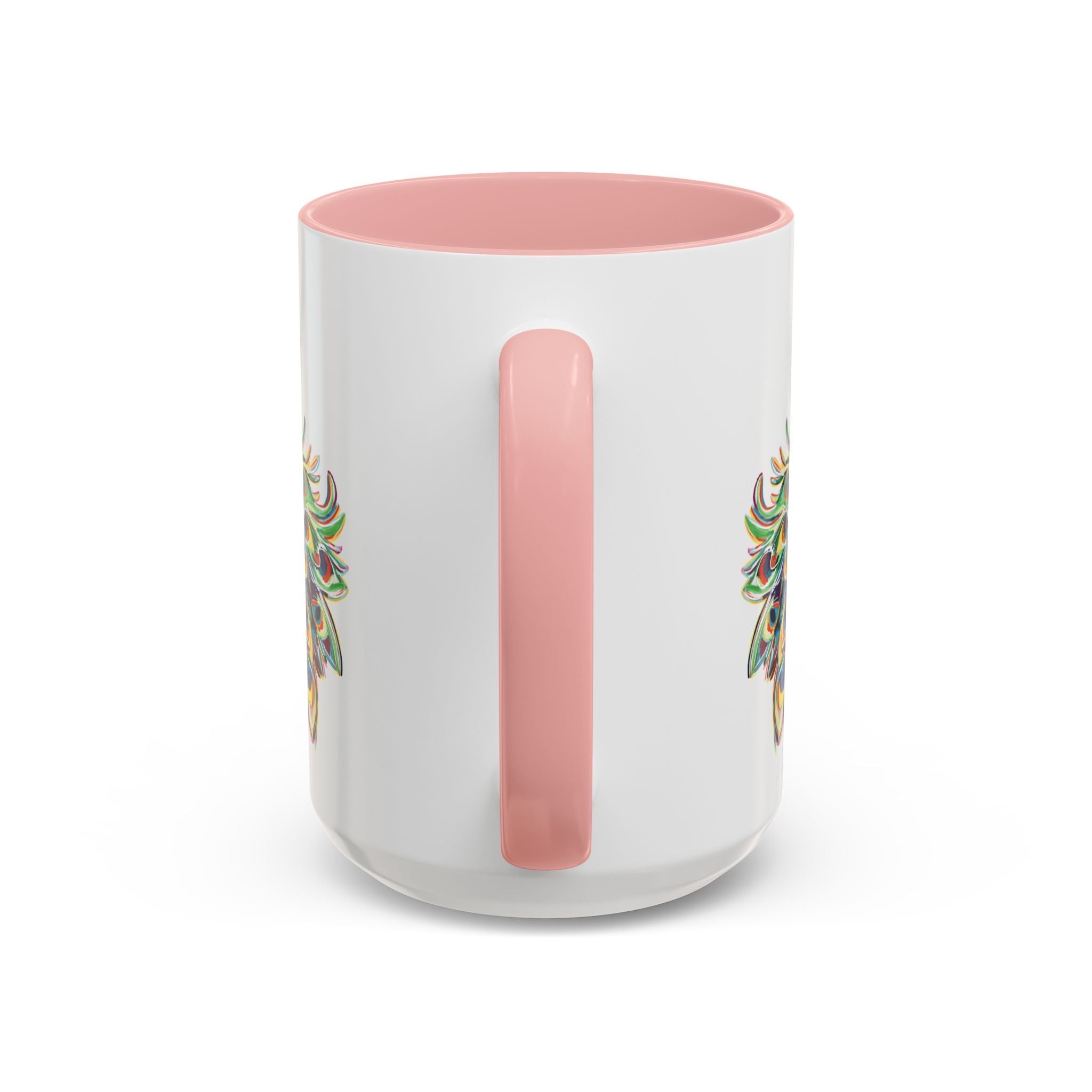 Colorful Peacock Two Tone Ceramic Coffee Mug - Blue Cava