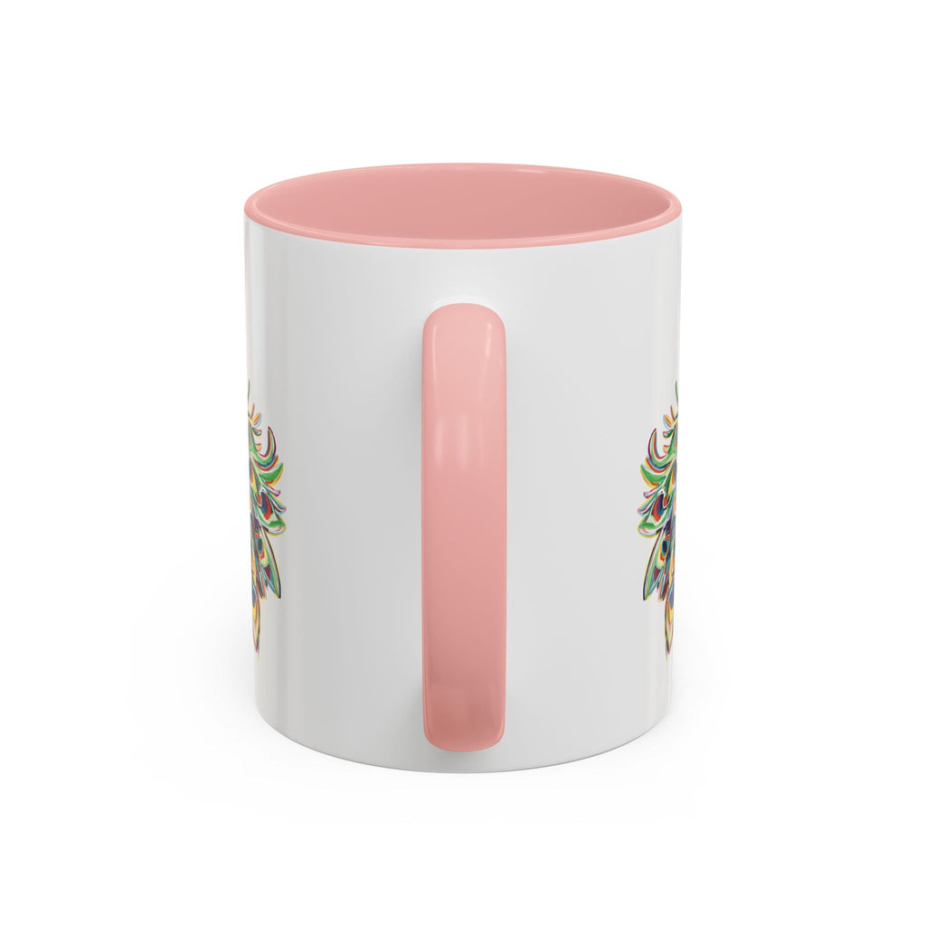 Colorful Peacock Two Tone Ceramic Coffee Mug - Blue Cava