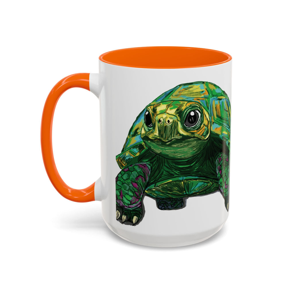 Colorful Sea Turtle Two Tone Coffee Mugs - Blue Cava