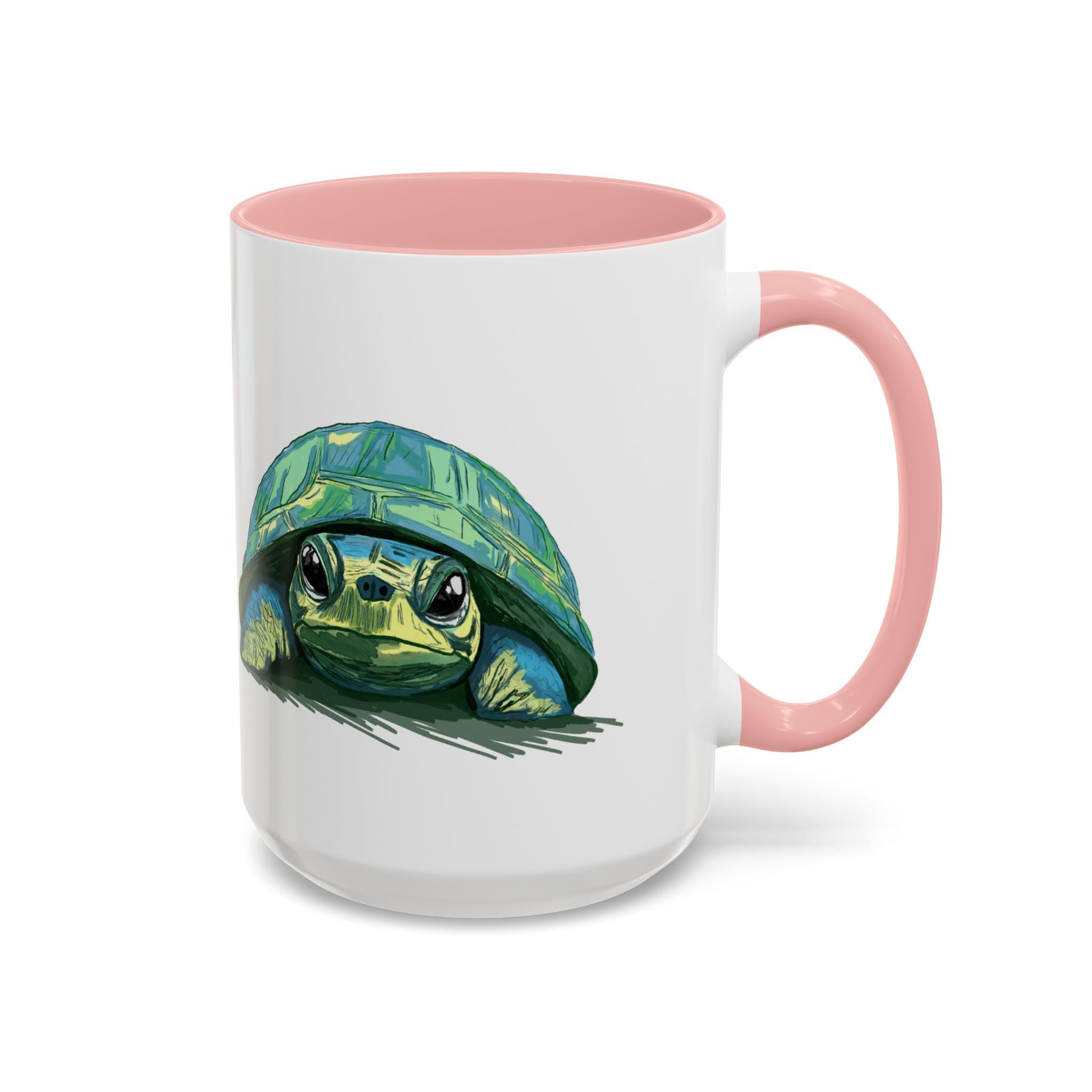 Colorful Sea Turtle Two Tone Coffee Mugs - Blue Cava