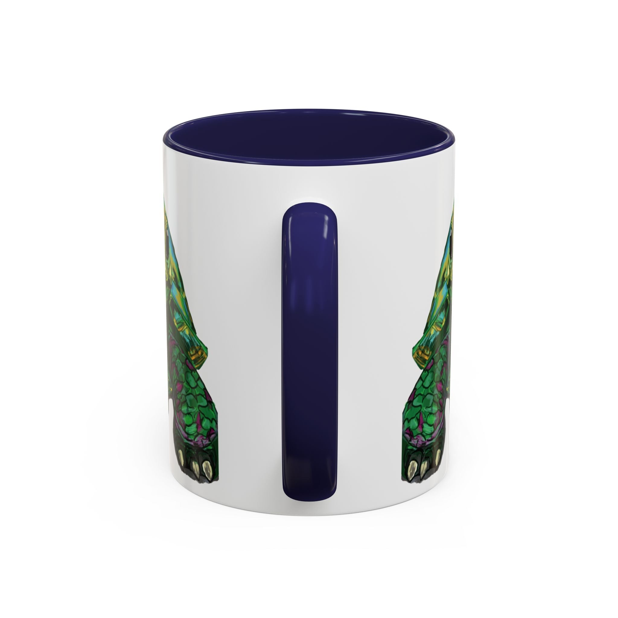 Colorful Sea Turtle Two Tone Coffee Mugs - Blue Cava