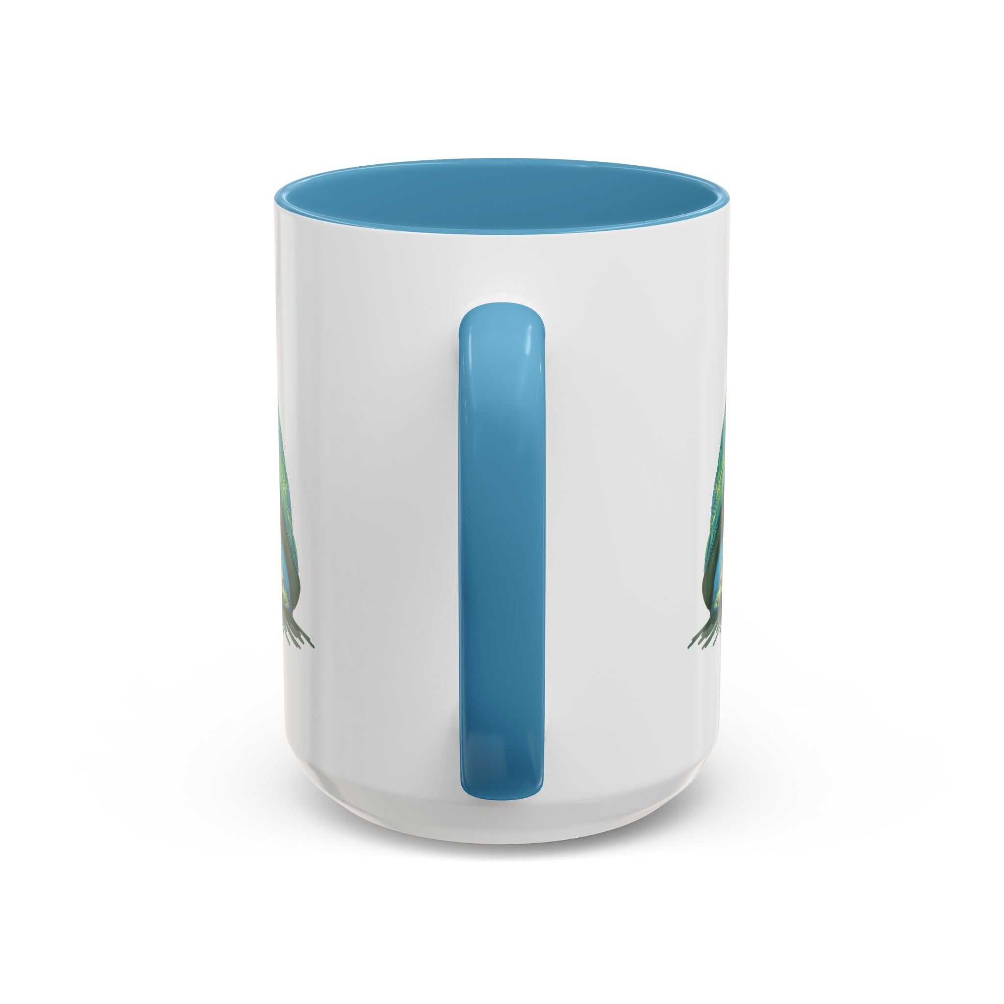 Colorful Sea Turtle Two Tone Coffee Mugs - Blue Cava