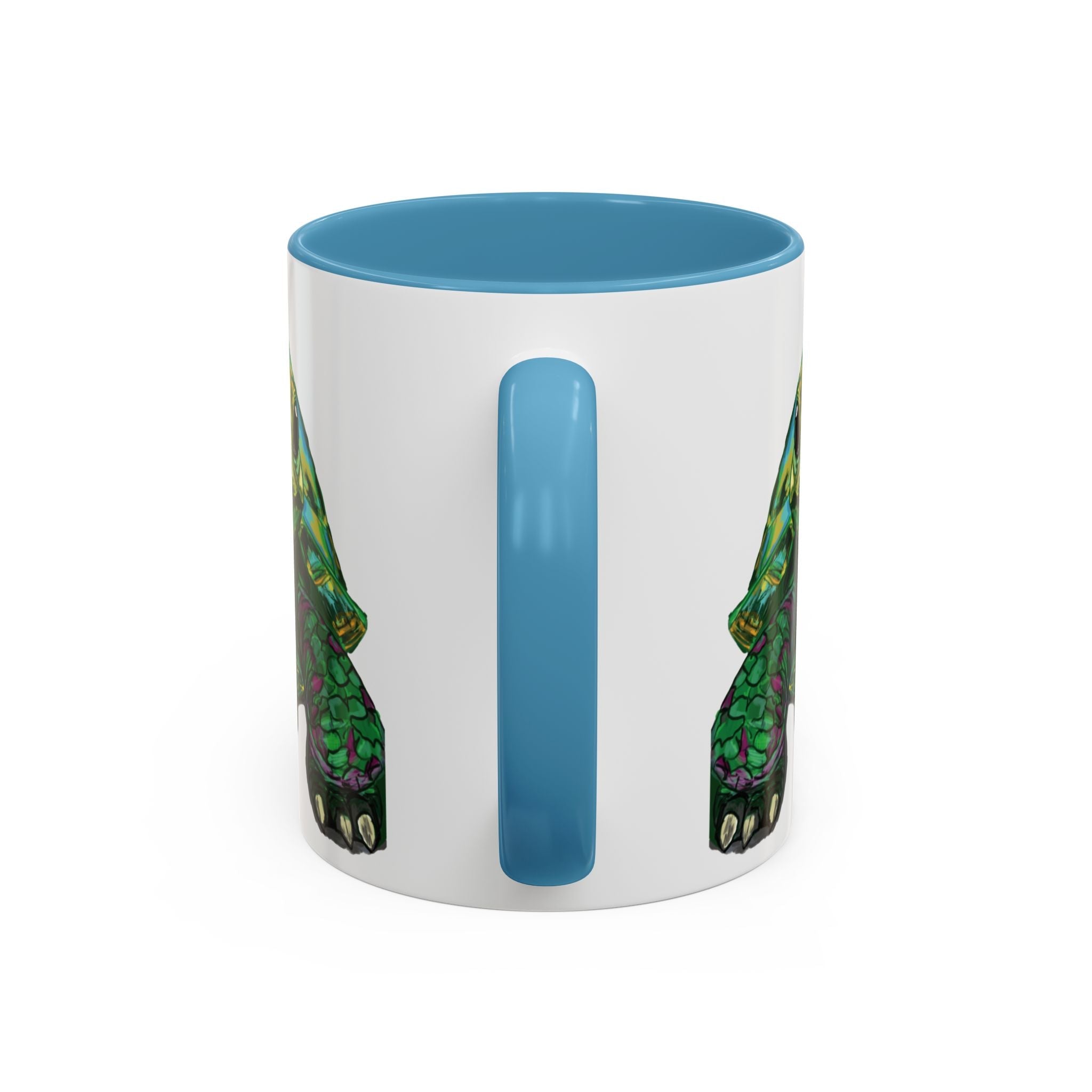 Colorful Sea Turtle Two Tone Coffee Mugs - Blue Cava