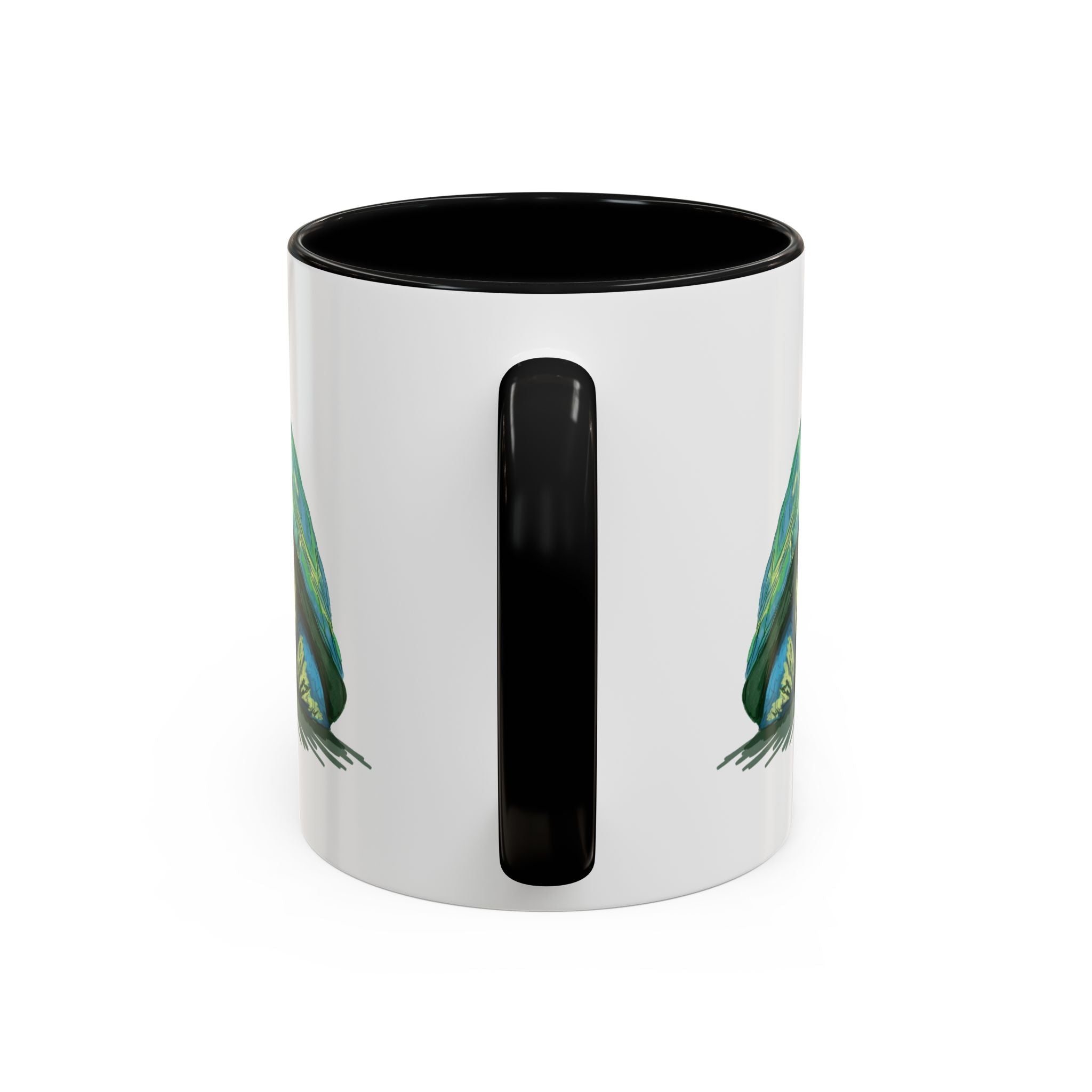 Colorful Sea Turtle Two Tone Coffee Mugs - Blue Cava