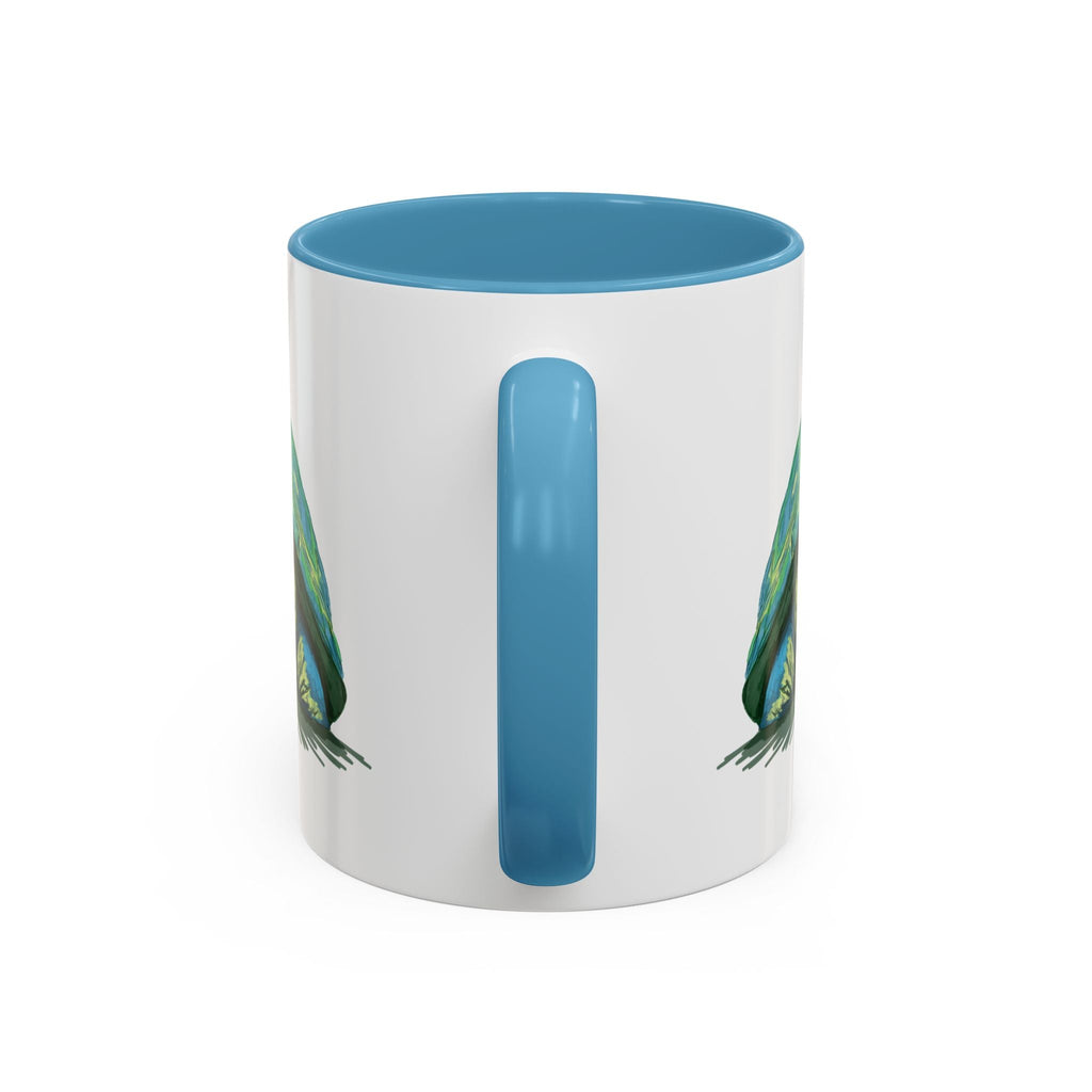 Colorful Sea Turtle Two Tone Coffee Mugs - Blue Cava