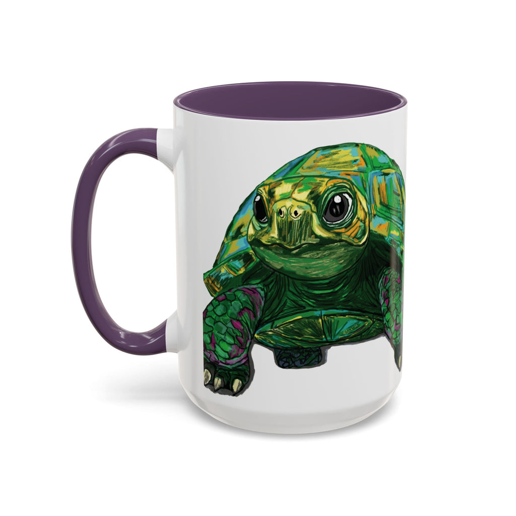 Colorful Sea Turtle Two Tone Coffee Mugs - Blue Cava