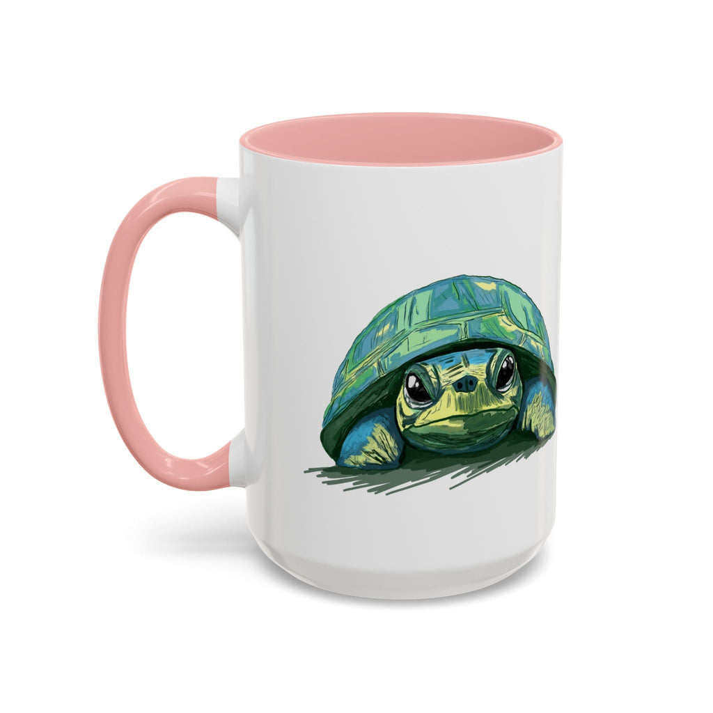 Colorful Sea Turtle Two Tone Coffee Mugs - Blue Cava