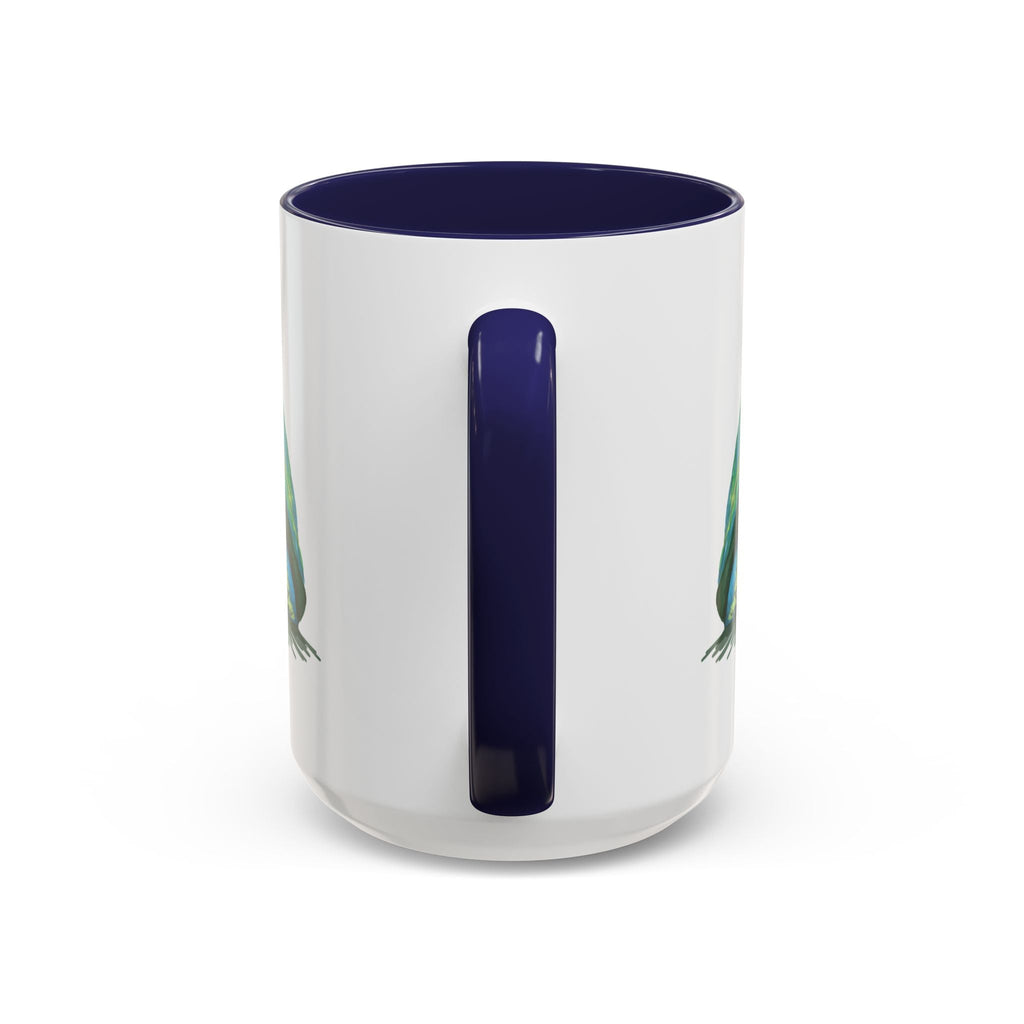 Colorful Sea Turtle Two Tone Coffee Mugs - Blue Cava