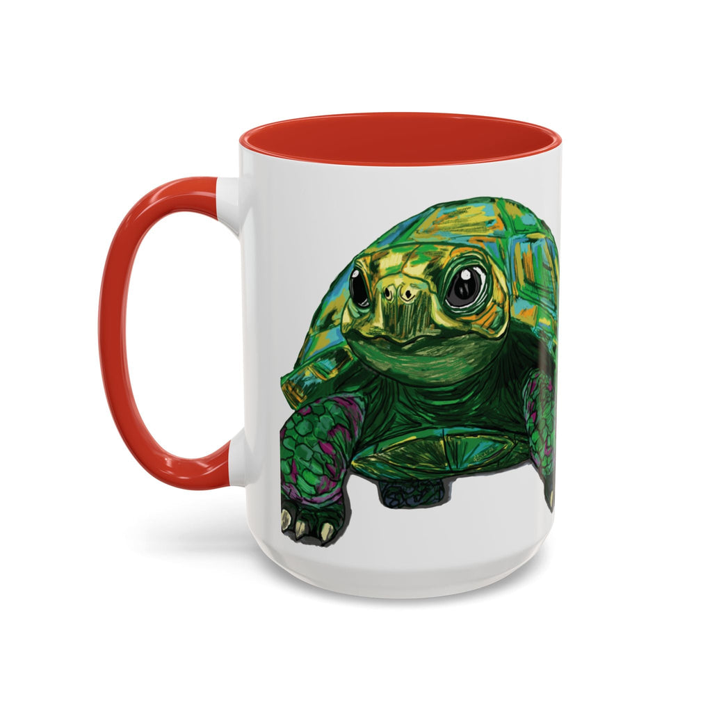 Colorful Sea Turtle Two Tone Coffee Mugs - Blue Cava
