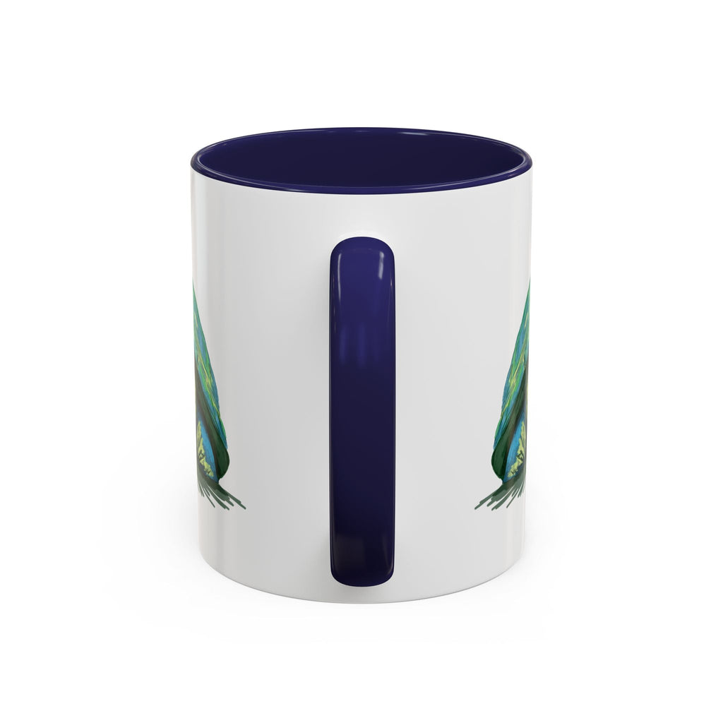 Colorful Sea Turtle Two Tone Coffee Mugs - Blue Cava