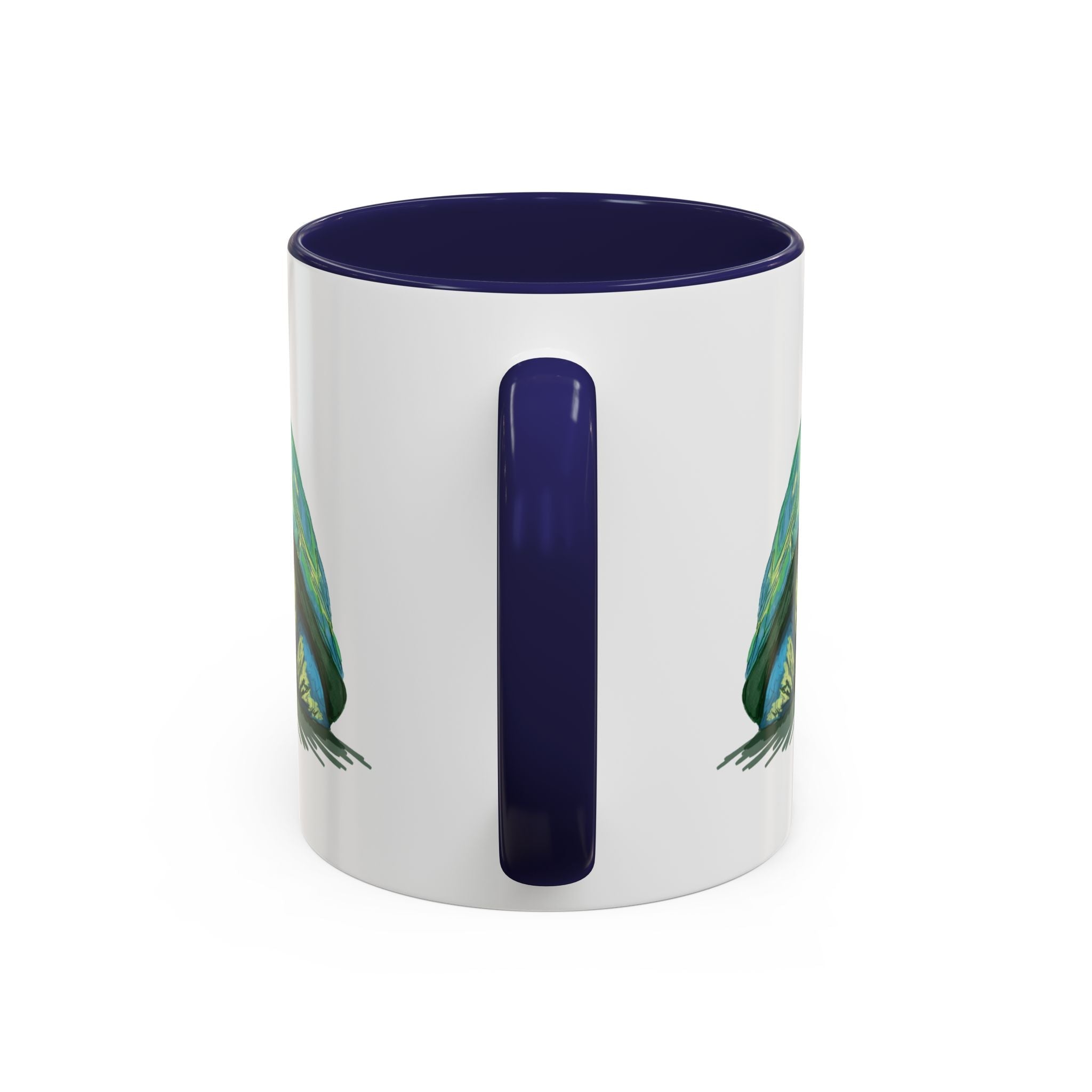 Colorful Sea Turtle Two Tone Coffee Mugs - Blue Cava