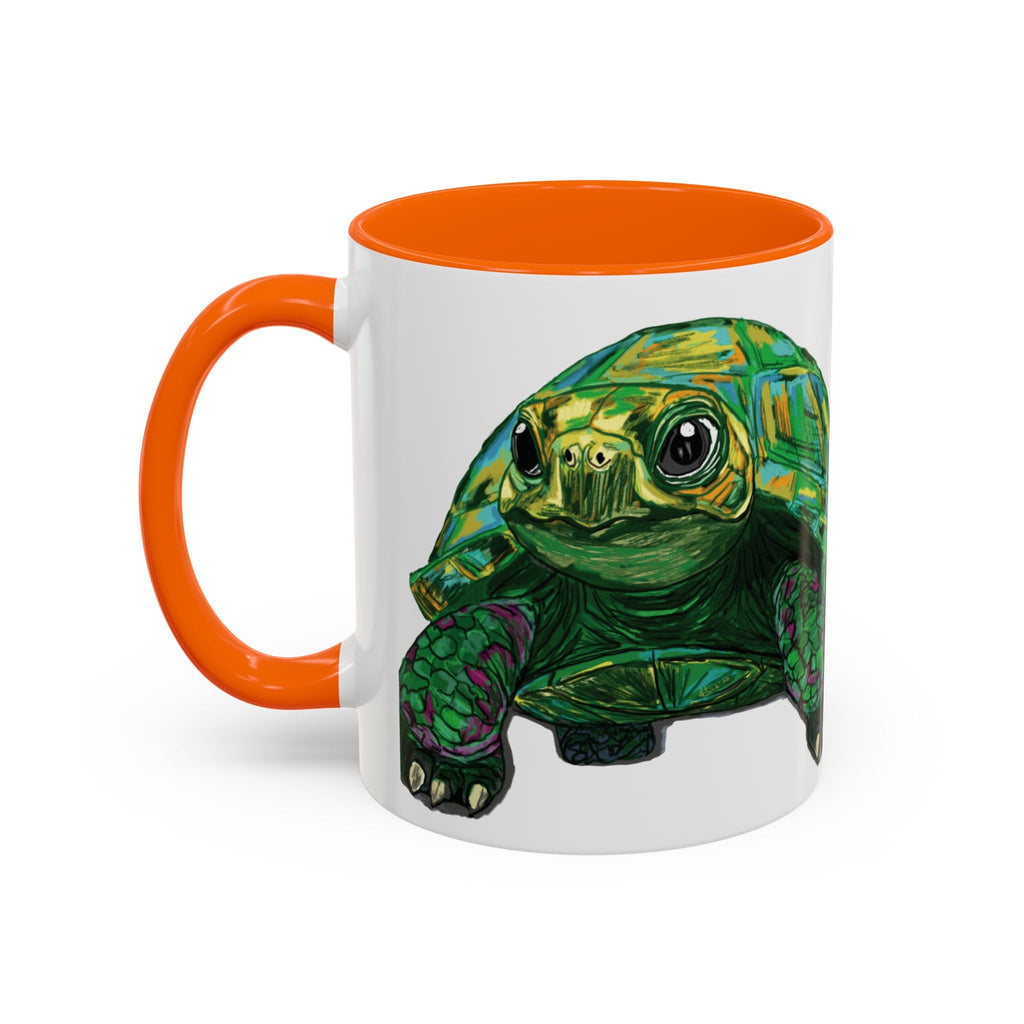 Colorful Sea Turtle Two Tone Coffee Mugs - Blue Cava