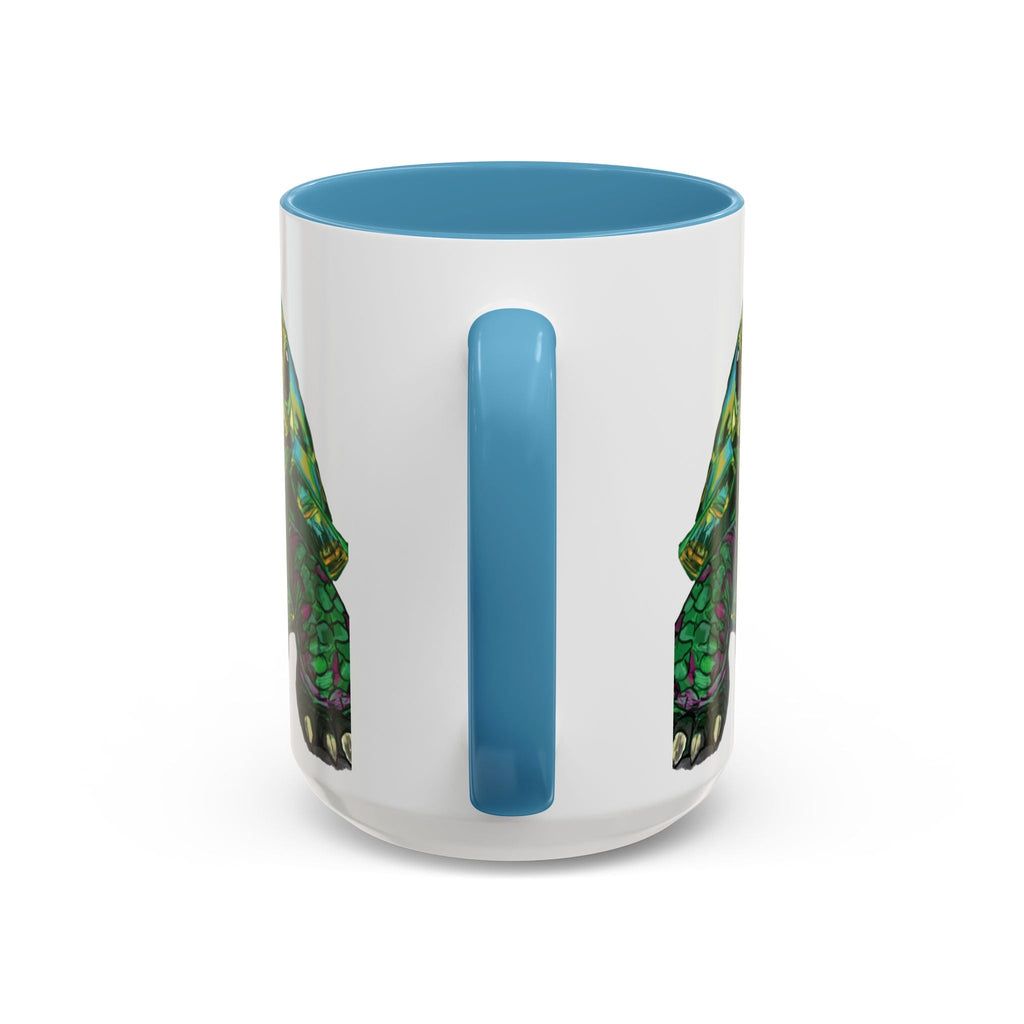 Colorful Sea Turtle Two Tone Coffee Mugs - Blue Cava